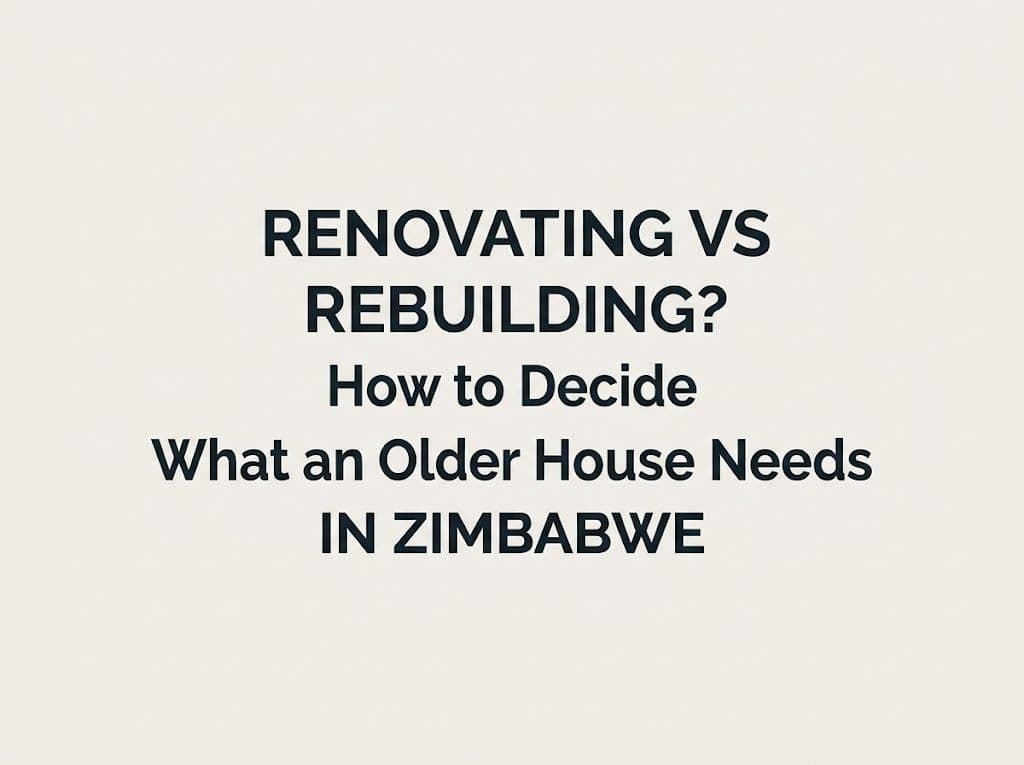 Renovating vs Rebuilding? How to Decide What an Older House Needs in Zimbabwe