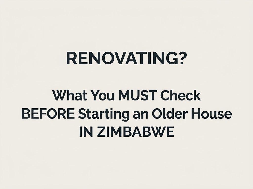 What Should You Check Before Renovating an Older House in Zimbabwe?